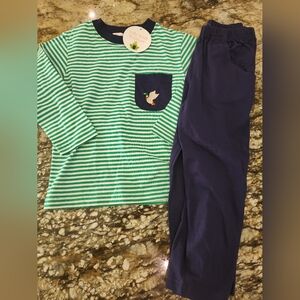 Green and Navy Kids Matching Set